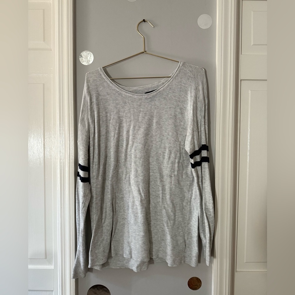 American Eagle Outfitters Soft Gray Knit Top